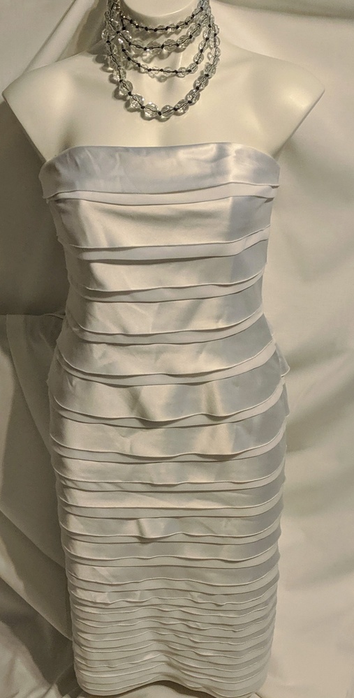 White House Black Market white pleated dress